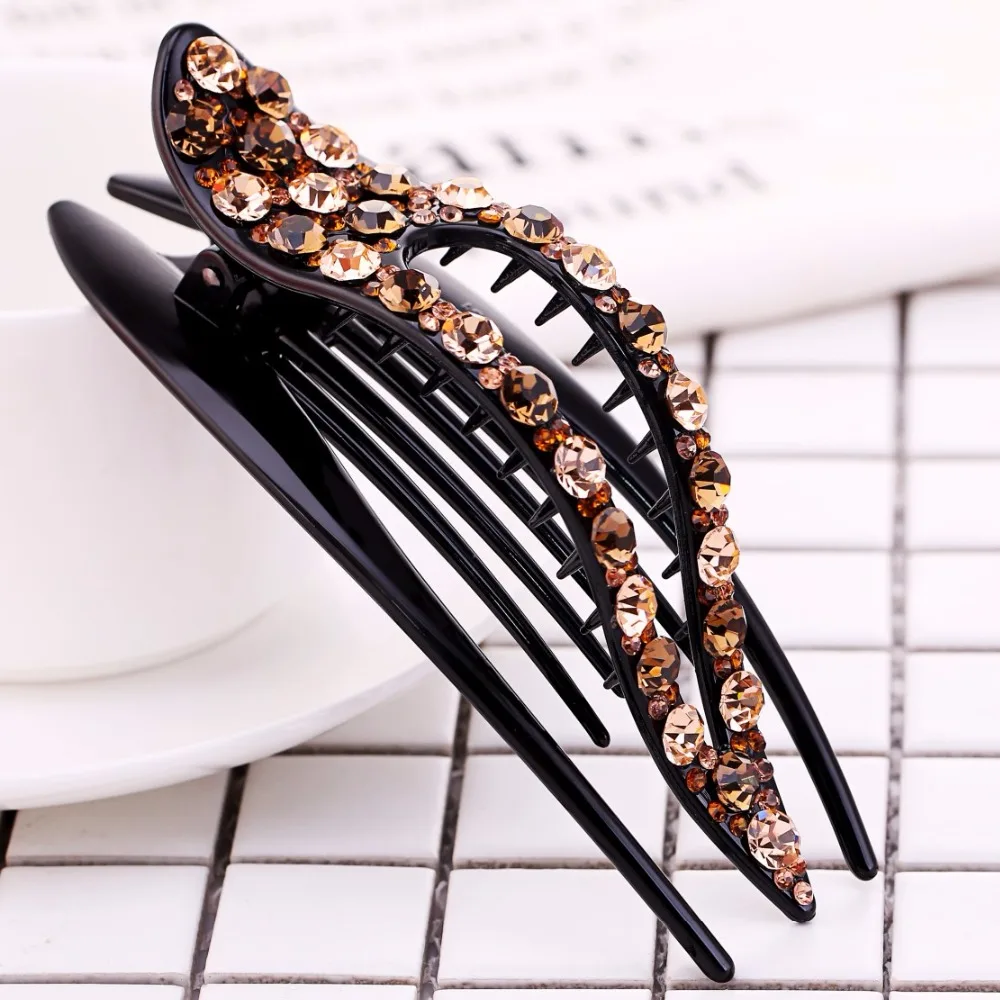 

12cm Long Rhinestone Harp Hair Clip Fancyin Large Hair Claws for Women Hair Accessories Gift Fashion Hot Sale