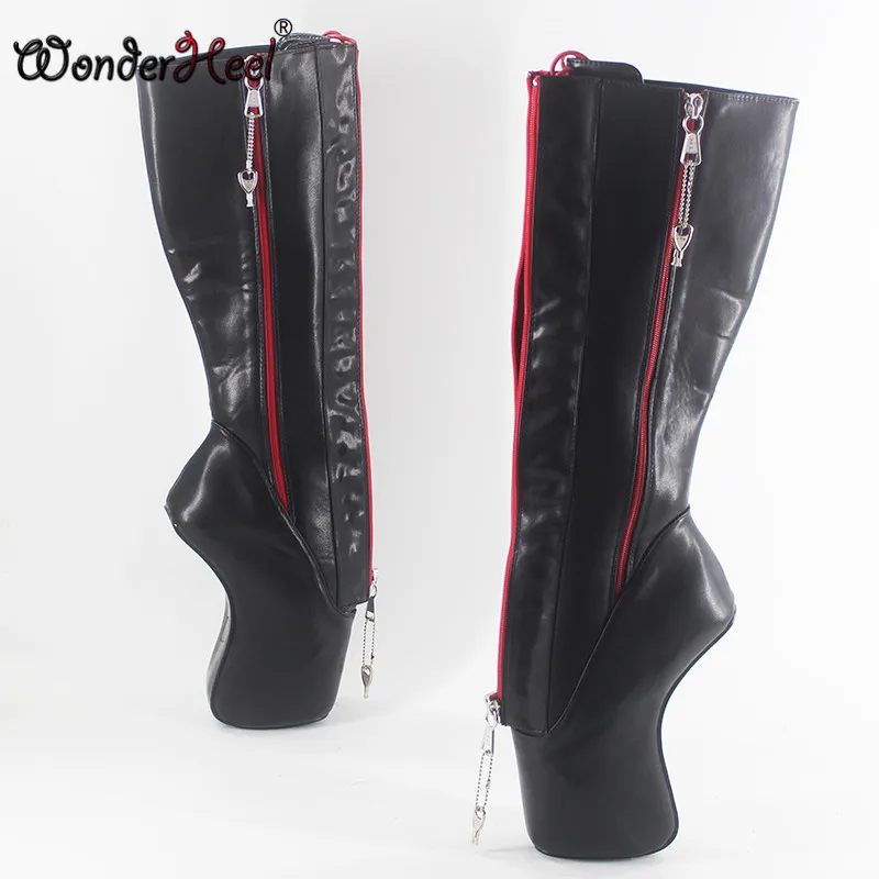 Wonderheel новые лакированные пикантные балетные сапоги до колена на очень высоком