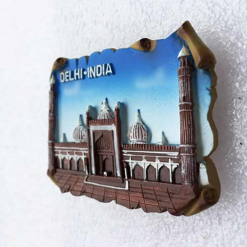 Resin 3D Fridge Magnets New Delhi India Jama Masjid Refrigerator Magnetic Stickers Home Decoration | Дом и сад