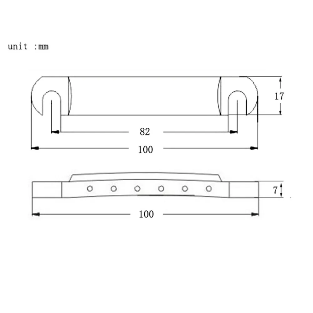 Osttrich 6 String Electric Guitar Tailpiece with Post Silver for Tune-O-Matic Bridge | Спорт и развлечения
