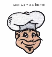 chef patch 2 2wide embroidery for hatmake food peoplesmile face