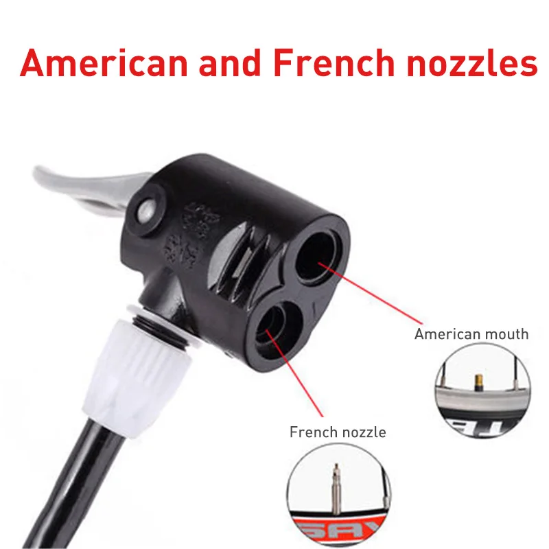 Portable Pump Bicycle Foot Aluminum Alloy American French Gas Nozzle Household Mini GM Electric Motorcycle Basketball | Спорт и