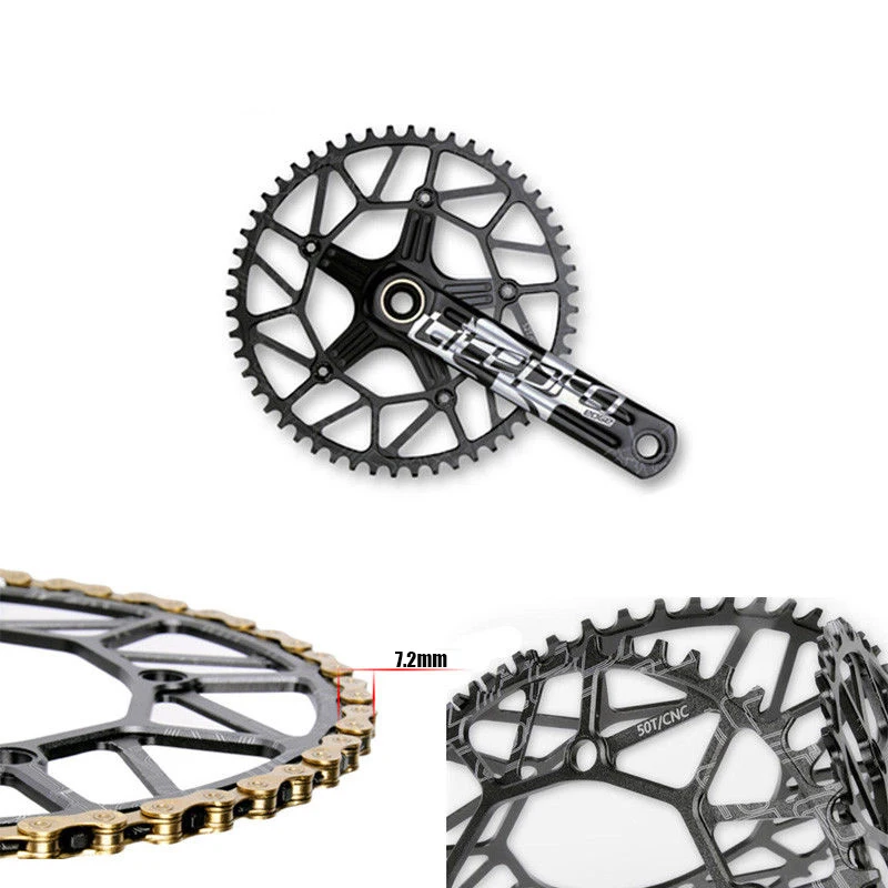 Litepro Road Floding Crankset BCD130 Chainring 170mm Crank Set GXP BB 50-58T Bicycle Sprocket Single Disk Bike Chainring