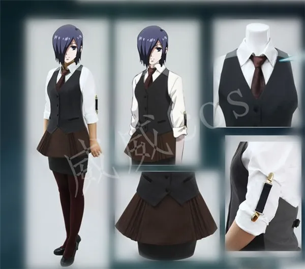 Одежда с надписью Tokyo Ghoul Touka Kirishima Рабочая Униформа Косплэй костюм на заказ Любой