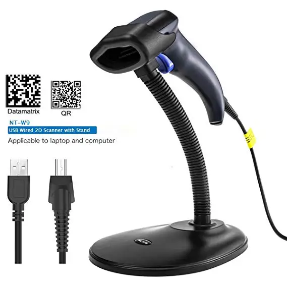 QR сканер штрих-кодов проводной автоматический USB 1D 2D с подставкой для Мобильных