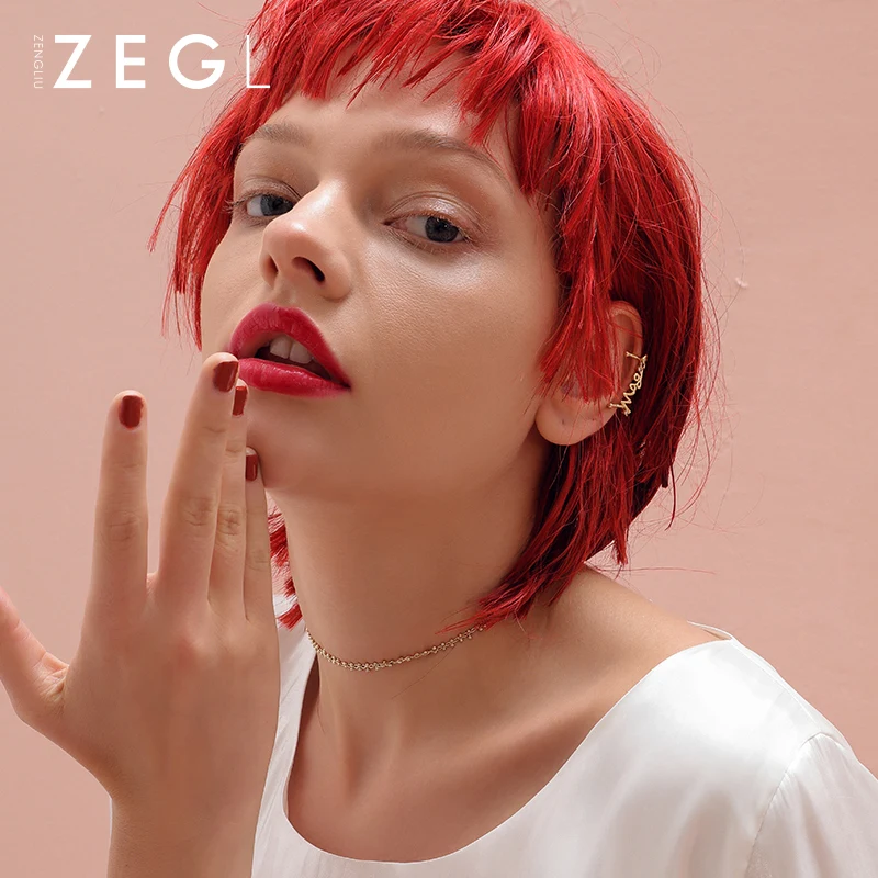 Дизайнерские клипсы ZEGL для ушей простая Студенческая клипса без проколов