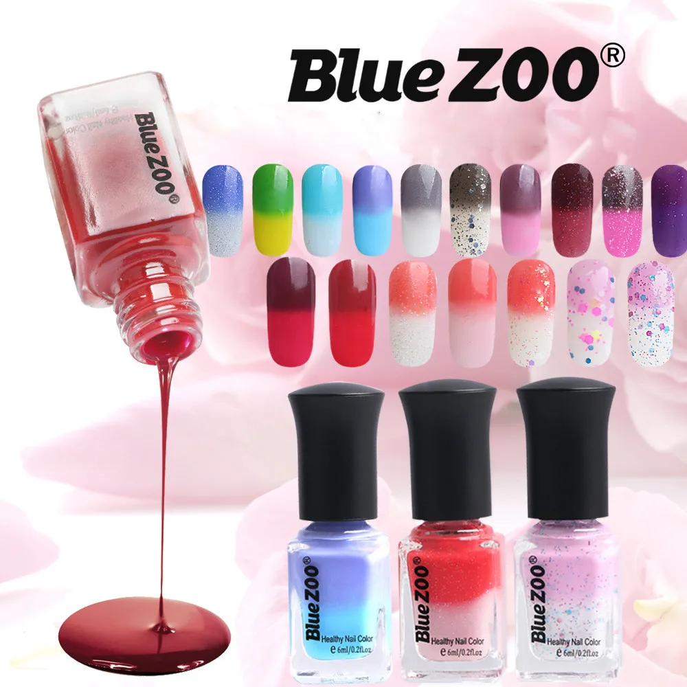 6 мл Температура Хамелеон Термальность изменить Цвет Soak Off ногтей UV LED-польский