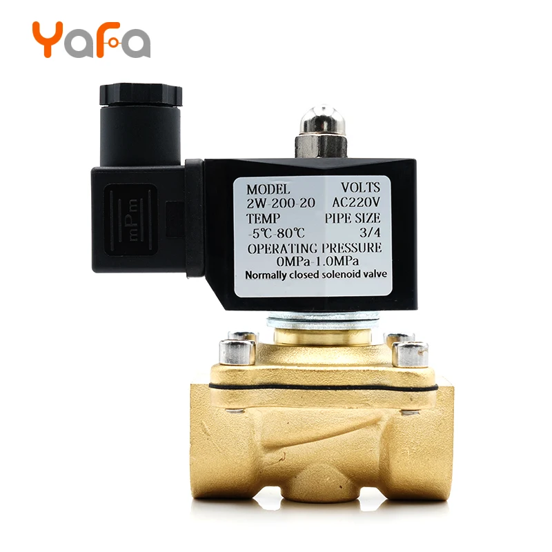 Электрический электромагнитный клапан 3/4 &quot1/4&quot AC 110 V/220 V латунный водяной для