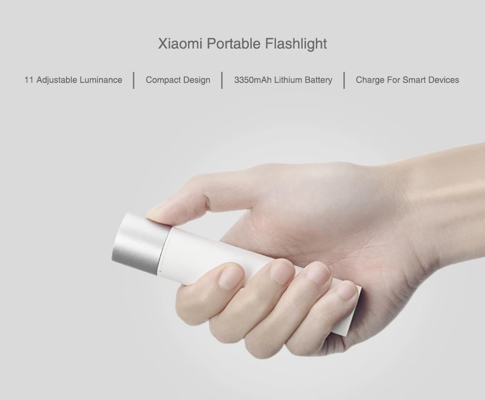Xiaomi flashlights 11 adjustable luminance Modes With Rotatable Lamp Head 3350mAh Lithium Battery USB Charging remote control |