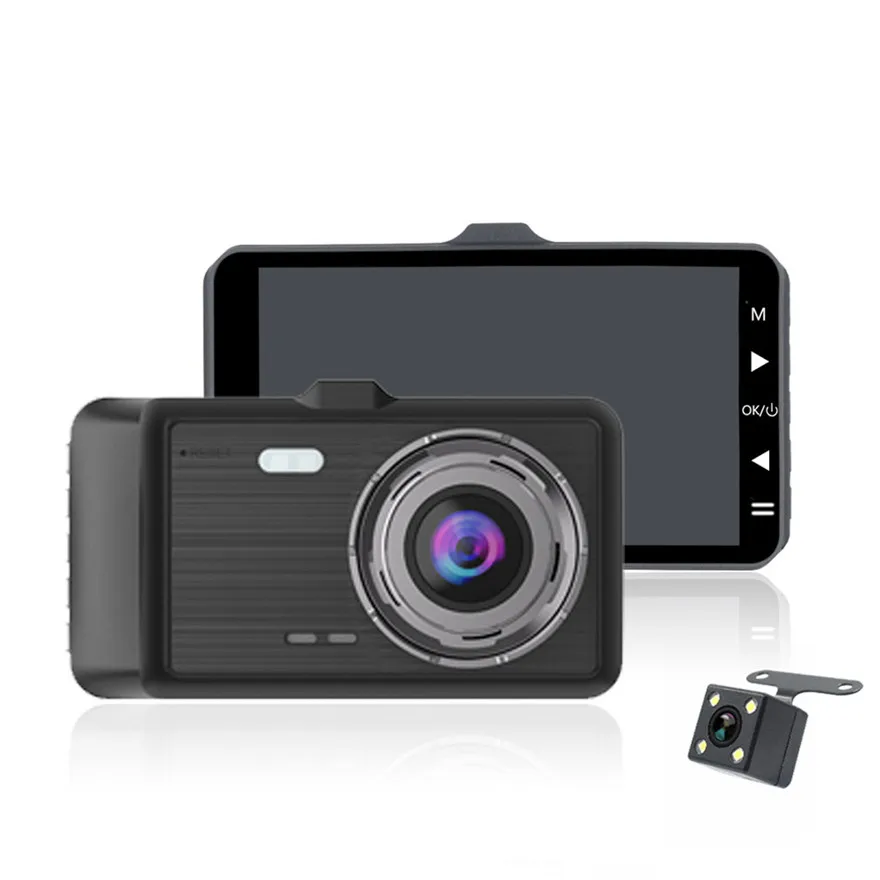Видеорегистратор GT500 с двойным объективом 4 дюйма 1080P + камера заднего