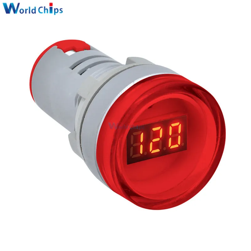 Цифровой светодиодный дисплей 22 мм переменный ток 60 500 В AC60 500V 0 50 А вольтметр
