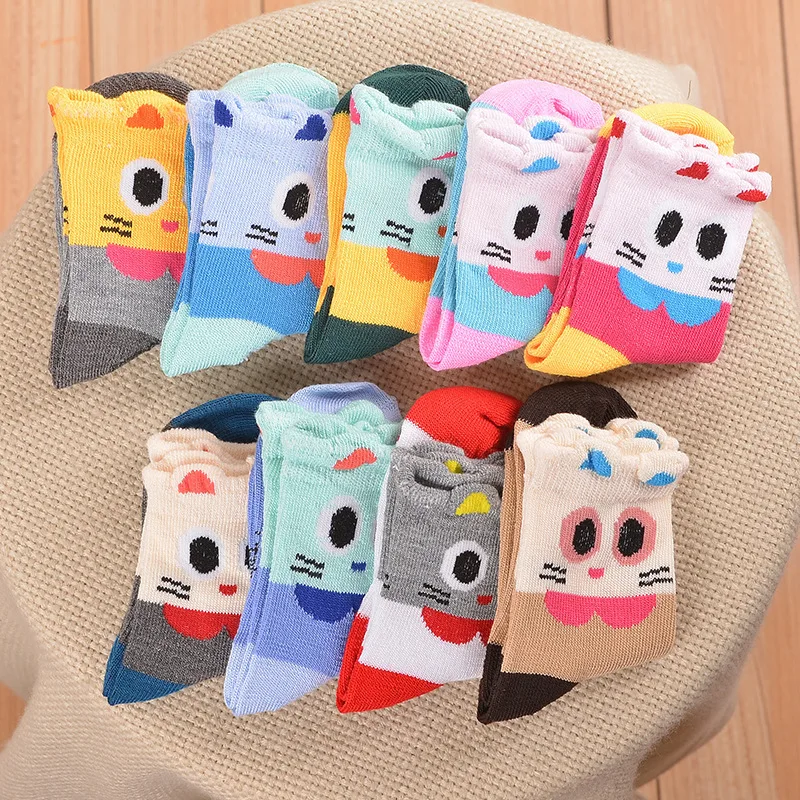 6 пар детских модных носков новые весенне осенние хлопковые носки с милым