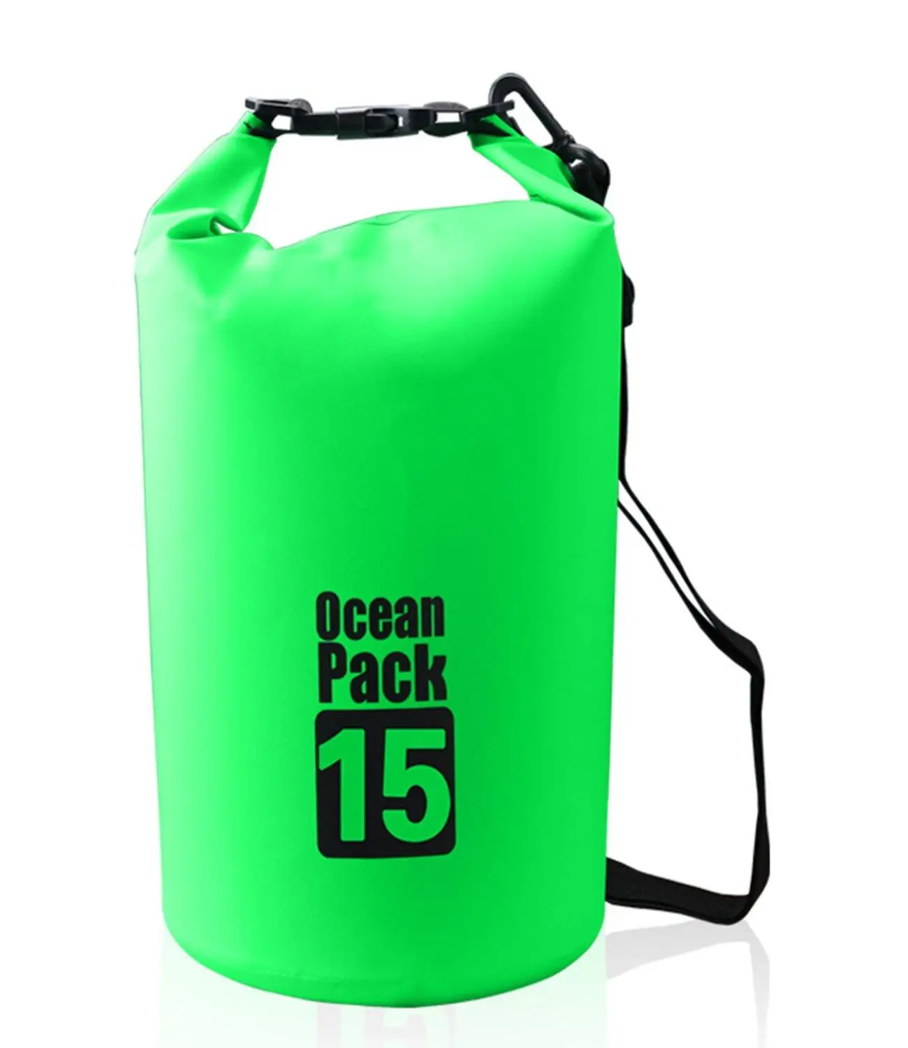 green 15L 15L 20L 30L водонепроницаемая сумка с плечевым ремнем ПВХ брезент водонепроницаемый рюкзак для наружного кемпинга плавания - Цвет: green 15L