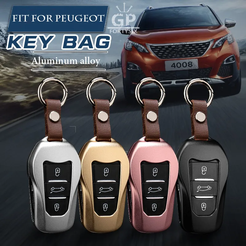 Алюминиевый сплав автомобильный чехол для ключей держатель Peugeot 508 301 2008 3008 4008 407 408