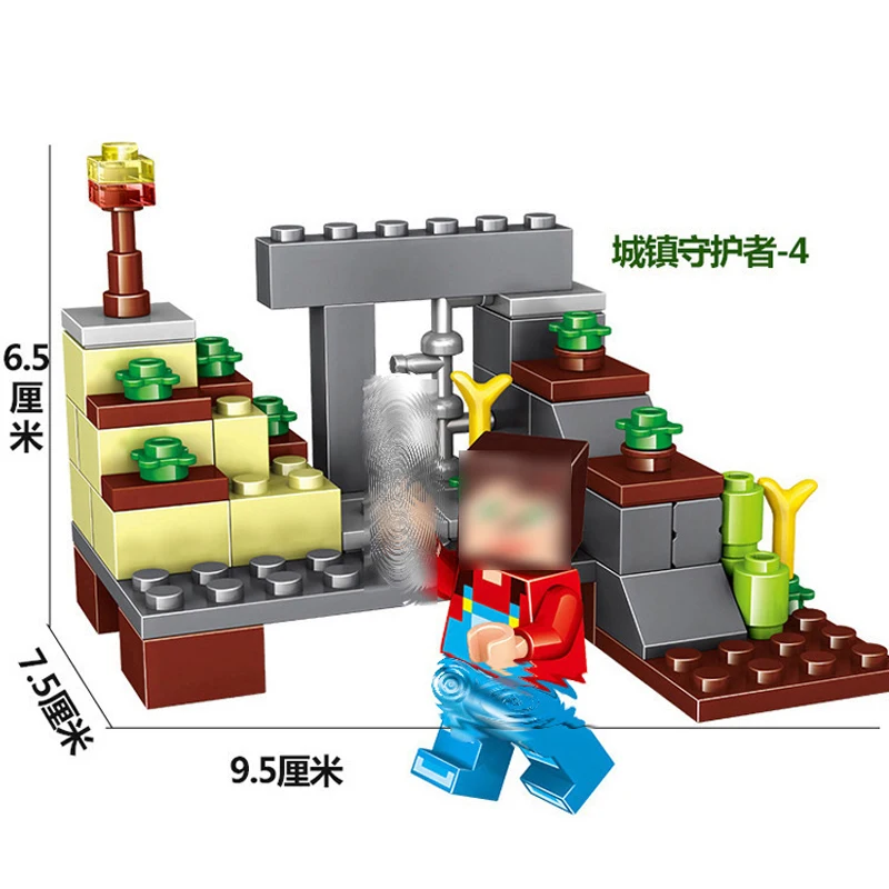 296 шт 4 в 1 город Хранитель детские игрушки Совместимые Legoingly minecraft сборные блоки