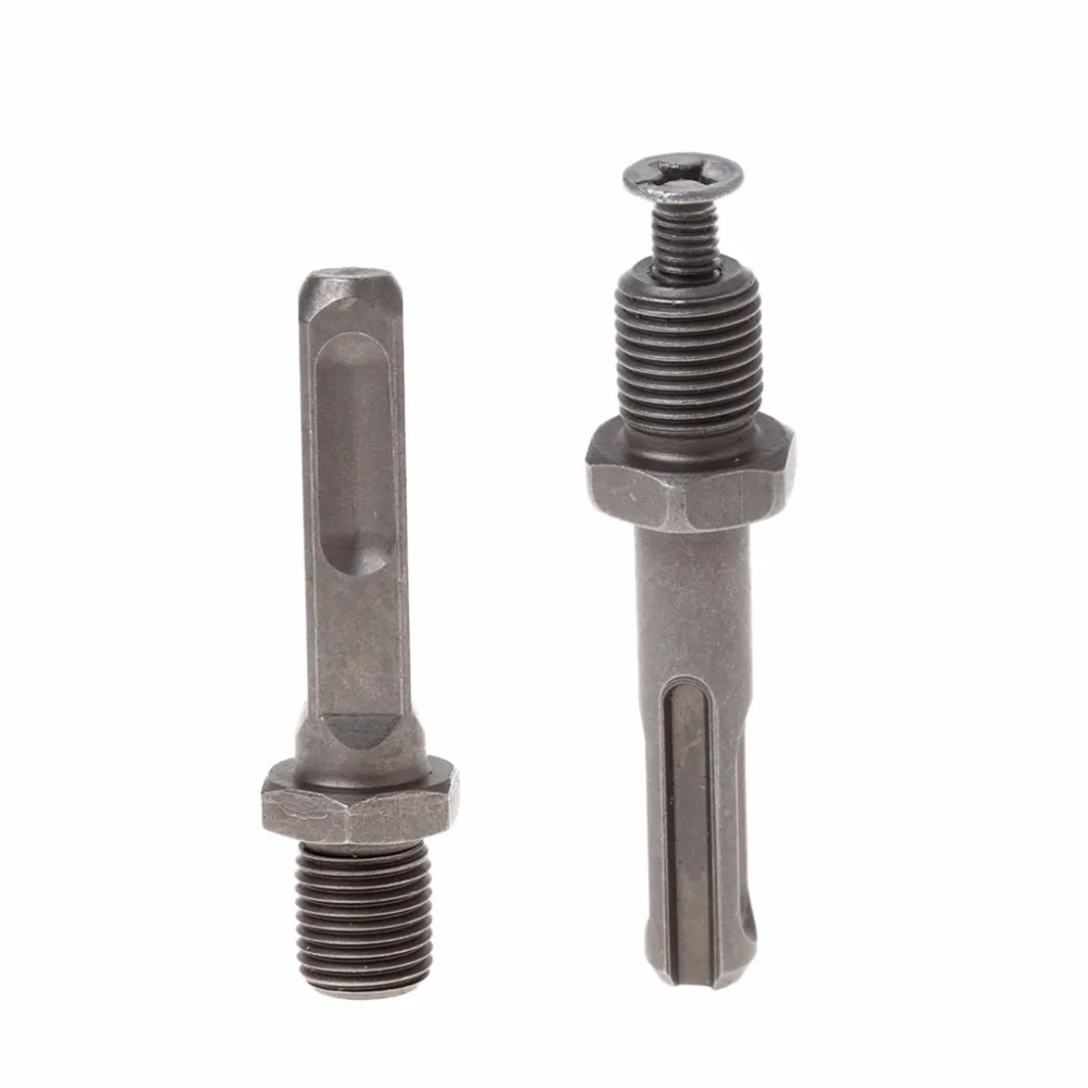 

12mm Thread Dia SDS Plus Round Shank Drill Chuck Adapter Connector Gray