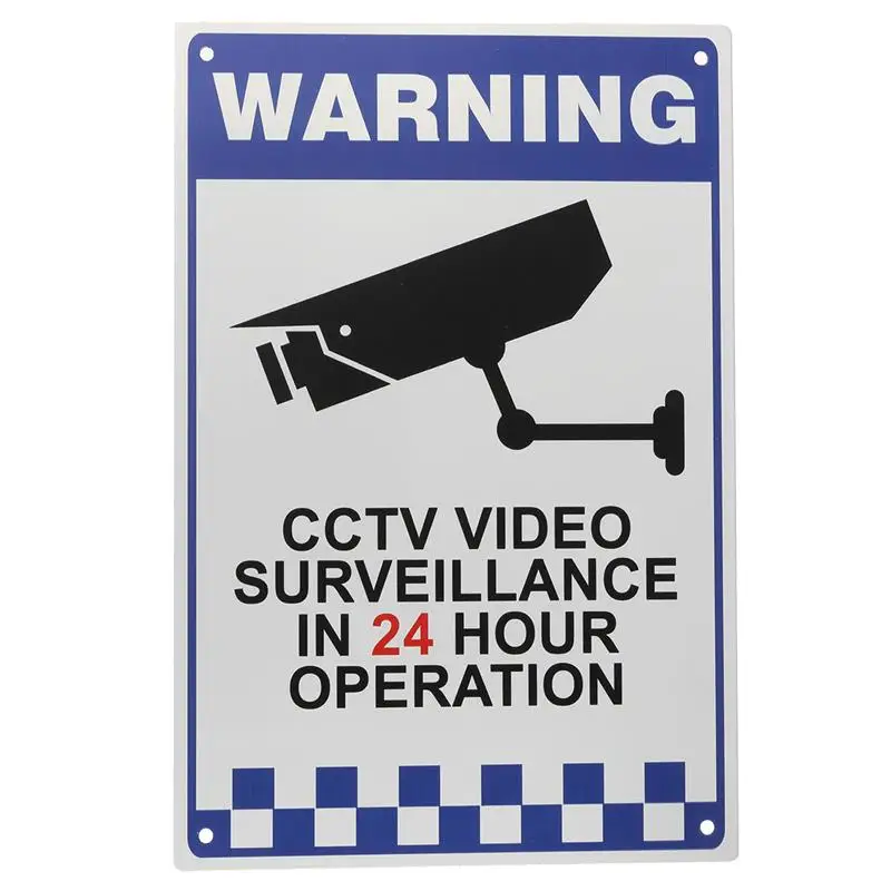 CCTV Предупреждение безопасности видео наблюдения камера безопасности знак безопасности Reflactive металл