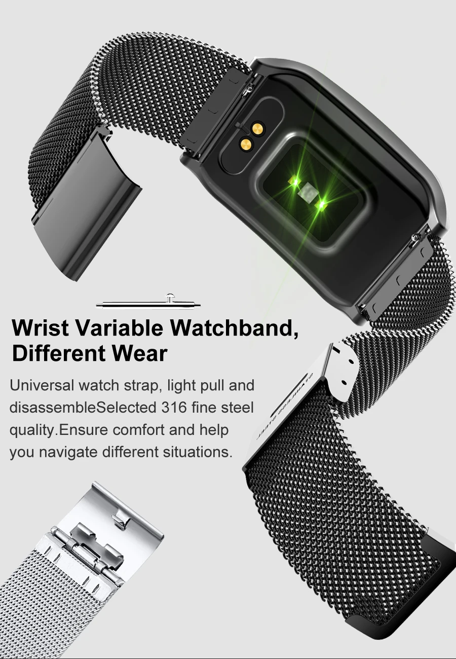 Смарт-часы Torntisc Health Heart Rate, кровяное давление, фитнес-трекер, умные часы для мужчин и женщин