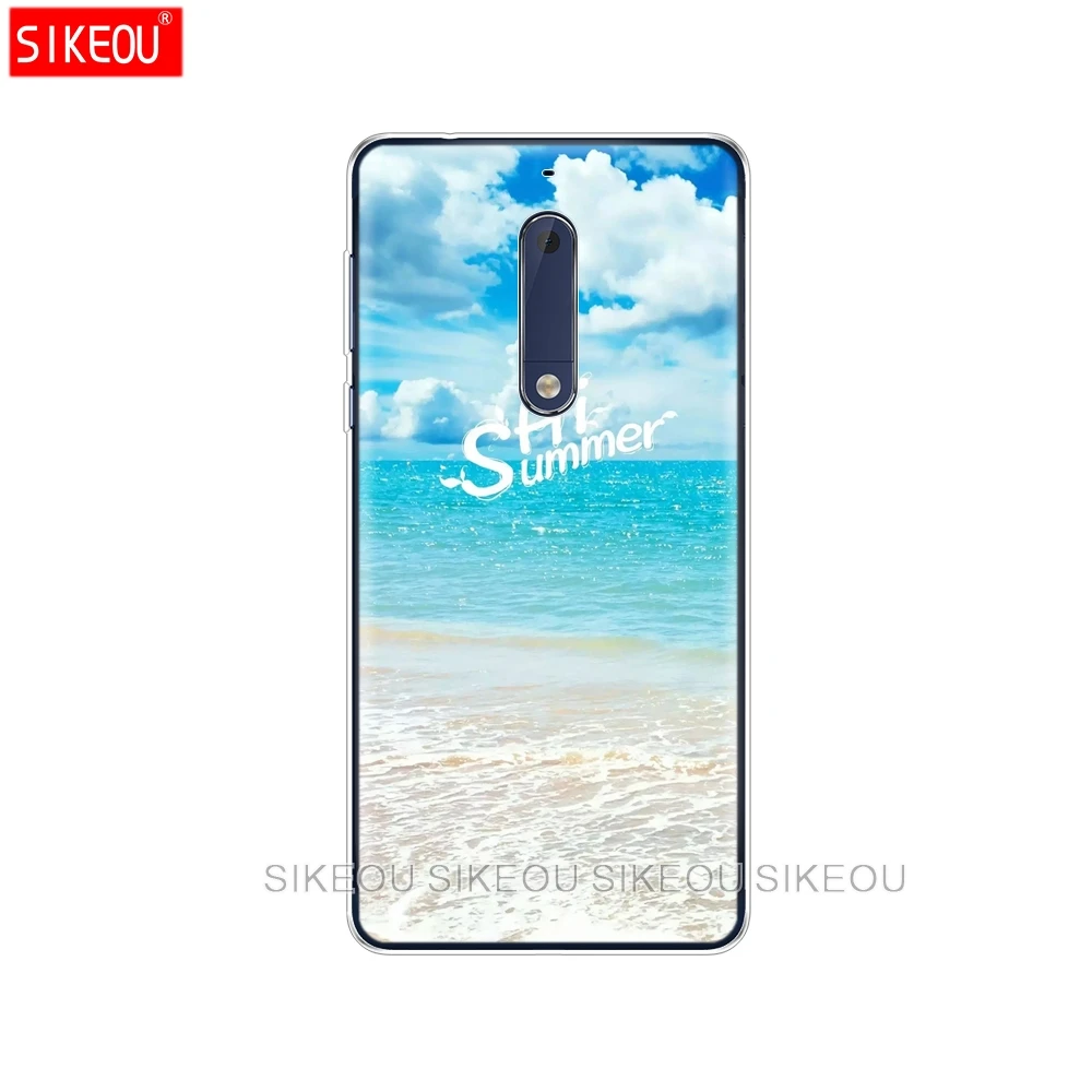 Силиконовый чехол для телефона Nokia 5 3 6 7 PLUS 8 9 /Nokia 1 2018 Летняя серия морской Арбуз