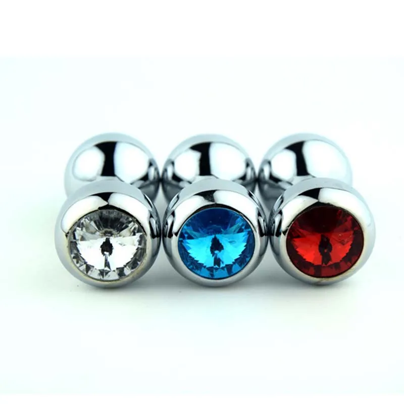 Small Size Cute Metal Gold Jewelled Butt Plug Crystal Anal Booty Bead Sex Toys for Women Men Gay |