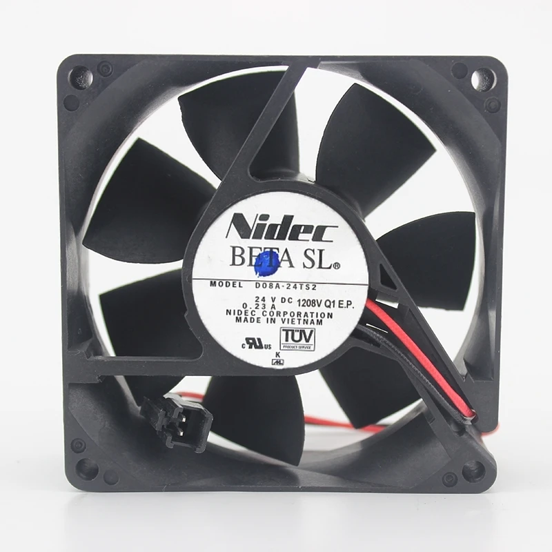 80 мм вентилятор для Nidec D08A-24TS2 8025 24 В 0.23A 8 см двухлинейный привод Вентилятор охлаждения 80*80*25 мм