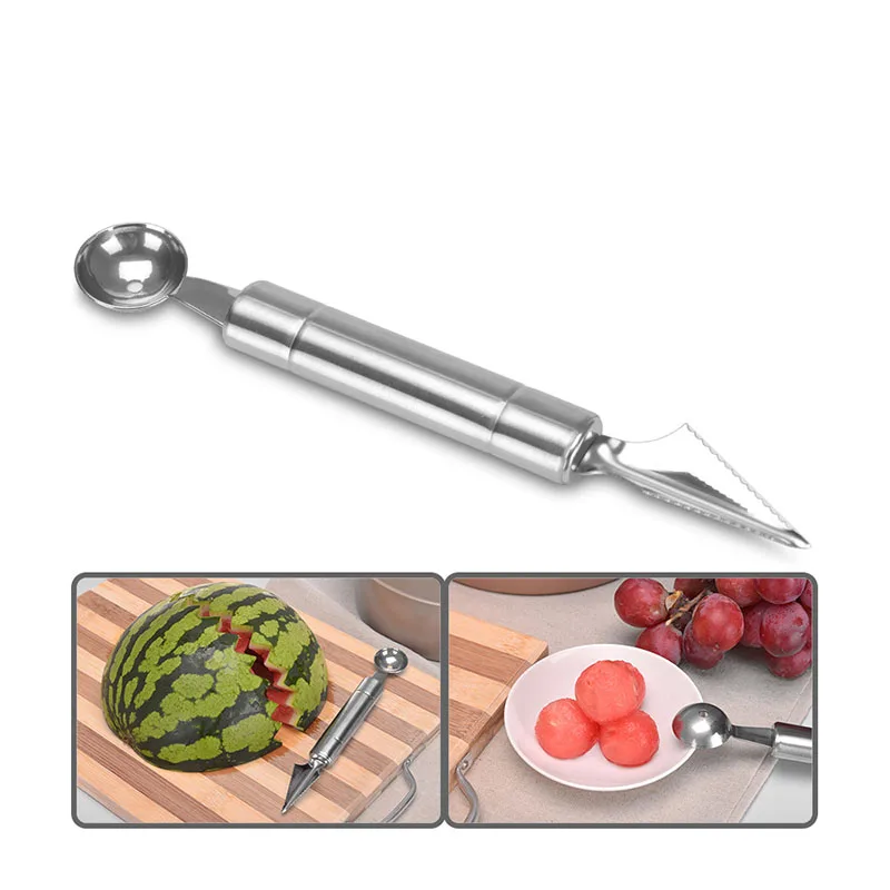 3 шт./компл. из нержавеющей стали резка фруктов ложка нож для нарезки дыни фрукты и