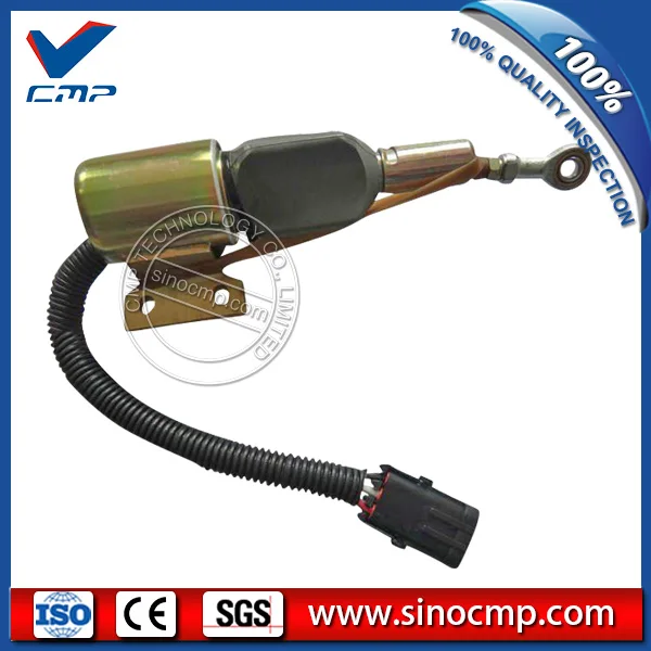 

24V excavator fuel stop solenoid 3935430, shut off shutdown solenoid SA-4755-24