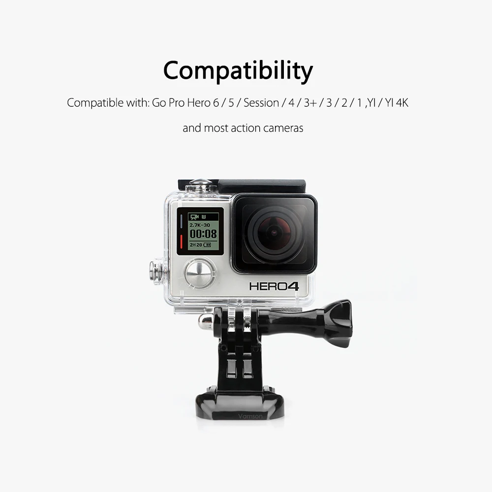 Аксессуары Vamosn для GoPro J Hook Buckle штатив крепление Hero 8 7 6 5 4 3 + 2 SJCAM SJ400 forYi 4K VP109|for gopro
