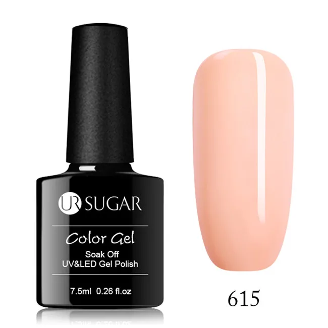 615 UR SUGAR 7,5 мл Цветной Гель-лак для ногтей Vernis Полупостоянный УФ Гель-лак для ногтей отмачиваемый Гель-лак для ногтей Гель-лак для маникюра светодиодный - Цвет: 615