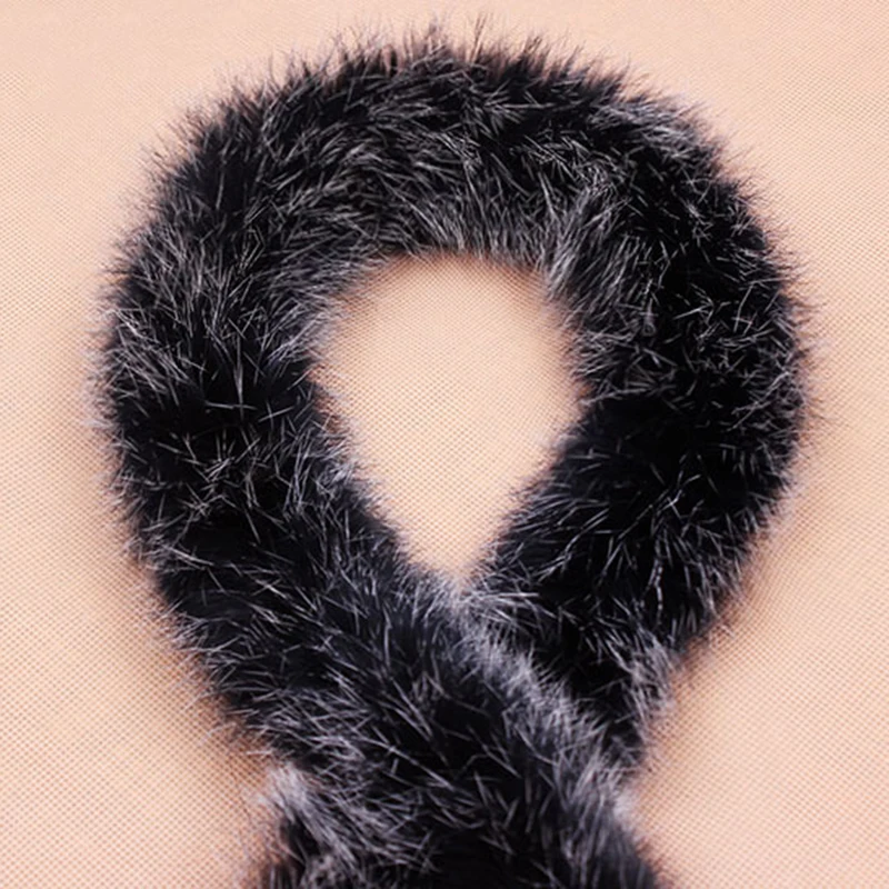 Лента из натурального кроличьего меха 1 м лента для шитья одежды своими руками