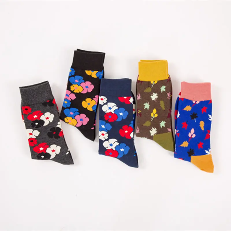 Модные мужские Носки happy цветные хлопковые носки из чесаного хлопка с рисунком