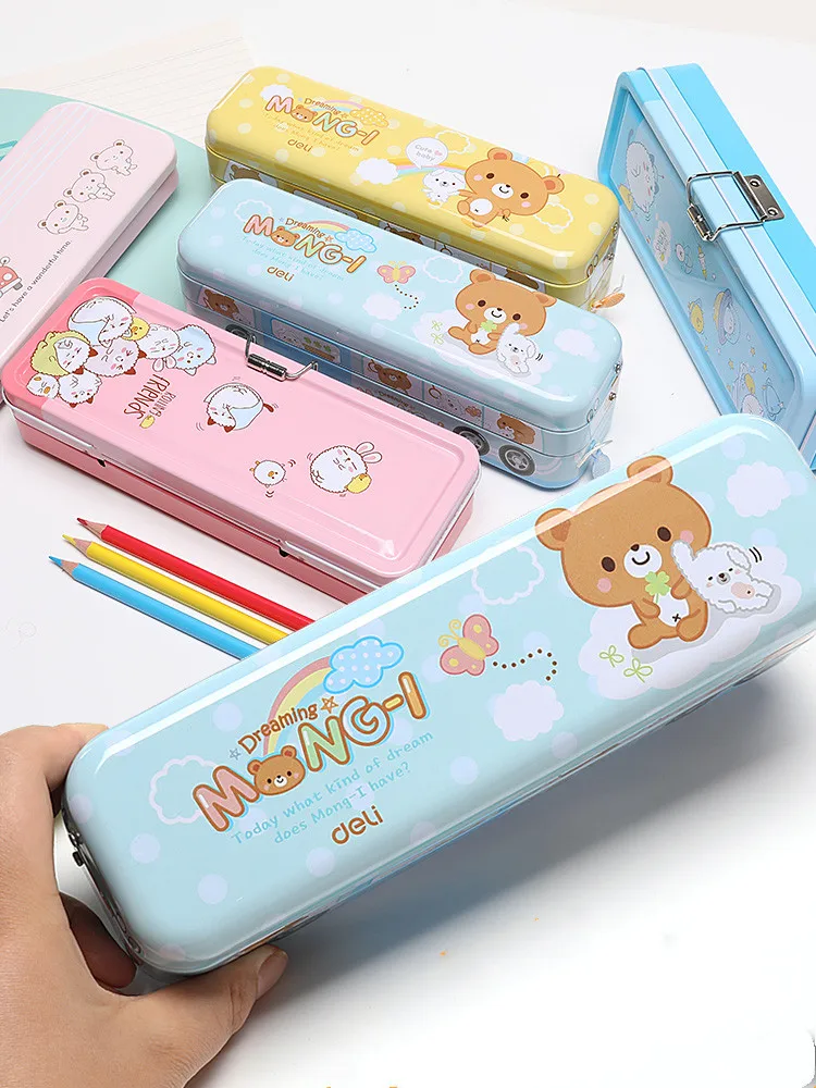 

Pencil Iron Box Pencil Box For Boys And Girls Multifunctional Creative Pencil Box Boys And Girls Lovely Simple Stationery Box