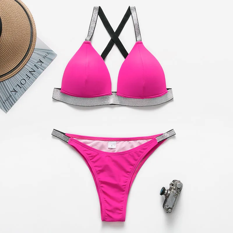 9 Bikinx микро бикини с высоким вырезом купальный костюм пикантный женский купальник раздельный треугольный Пуш Ап купальник для женщин купальные костюмы biquini - Цвет: 9