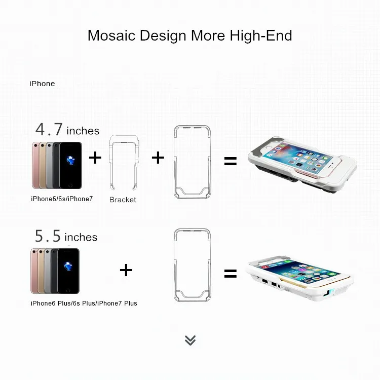 Мини ТВ микро DLP Wifi портативный карманный светодиодный проектор для смартфонов Pico HD видео 1080P HDMI для iPad iPhone 6 7 8 X Plus белый IOS