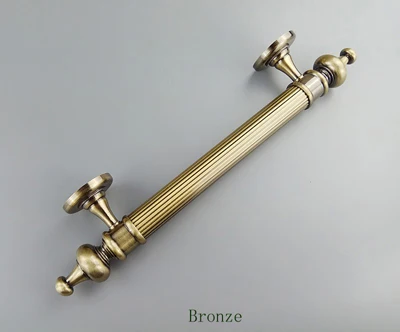 Bronze 345 мм бронзовая хромированная фурнитура для мебели, деревянные дверные ручки для ванной, спальни, ресторана, раздвижные дверные ручки для гардероба, нажимные ручки - Цвет: Bronze