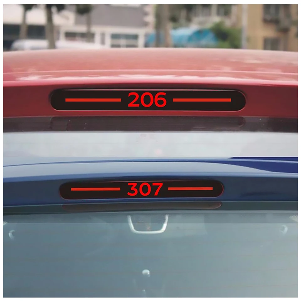 Авто-Стайлинг 3D углеродного волокна Эмблемы наклейки для peugeot 206 peugeot 307 авто высокого Mouned стоп-сигнал светильник аксессуары
