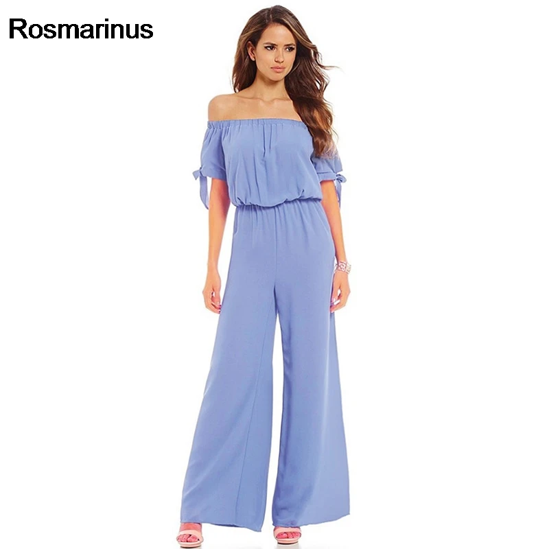 Цветочный принт богемный летний пикантный комбинезон 2018 для женщин Slash шеи