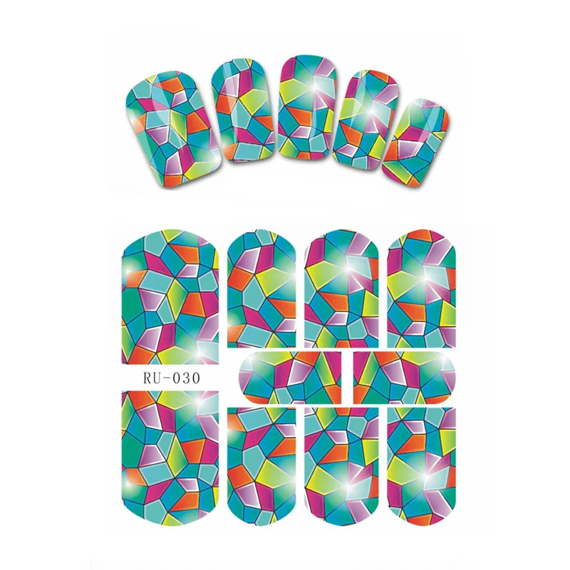 

1X Nail Sticker XMAS BALL TREE SNOW FLAKE US NATIONAL FLAG BROKEN GLASS BLUE SKY CLOUD RU025-030