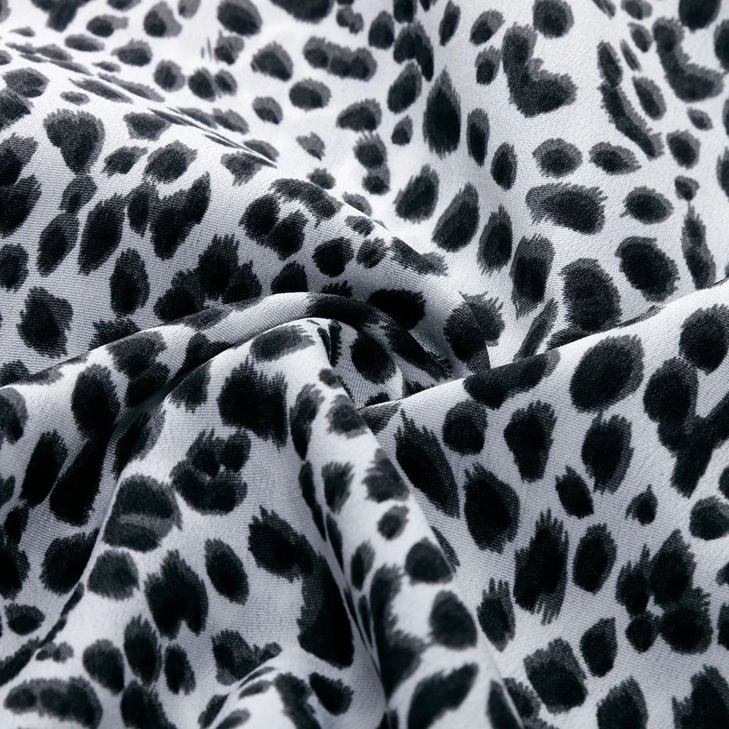 Женское сексуальное модное Повседневное платье с леопардовым принтом и