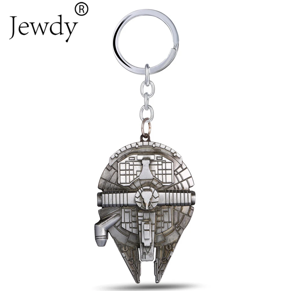 

Movie Spaceship Cool Keychains Metal Statement Keyring Vintage Unique Key Chain Jewelry for Men Women As A good Gift