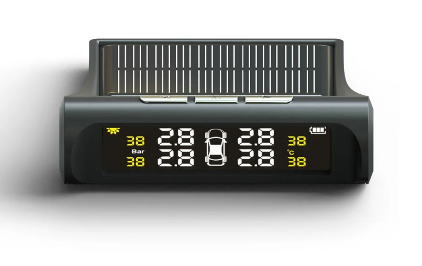Умный автомобиль TPMS шин давление мониторинга системы Солнечный мощность зарядки цифровой ЖК дисплей Авто охранной сигнализаци