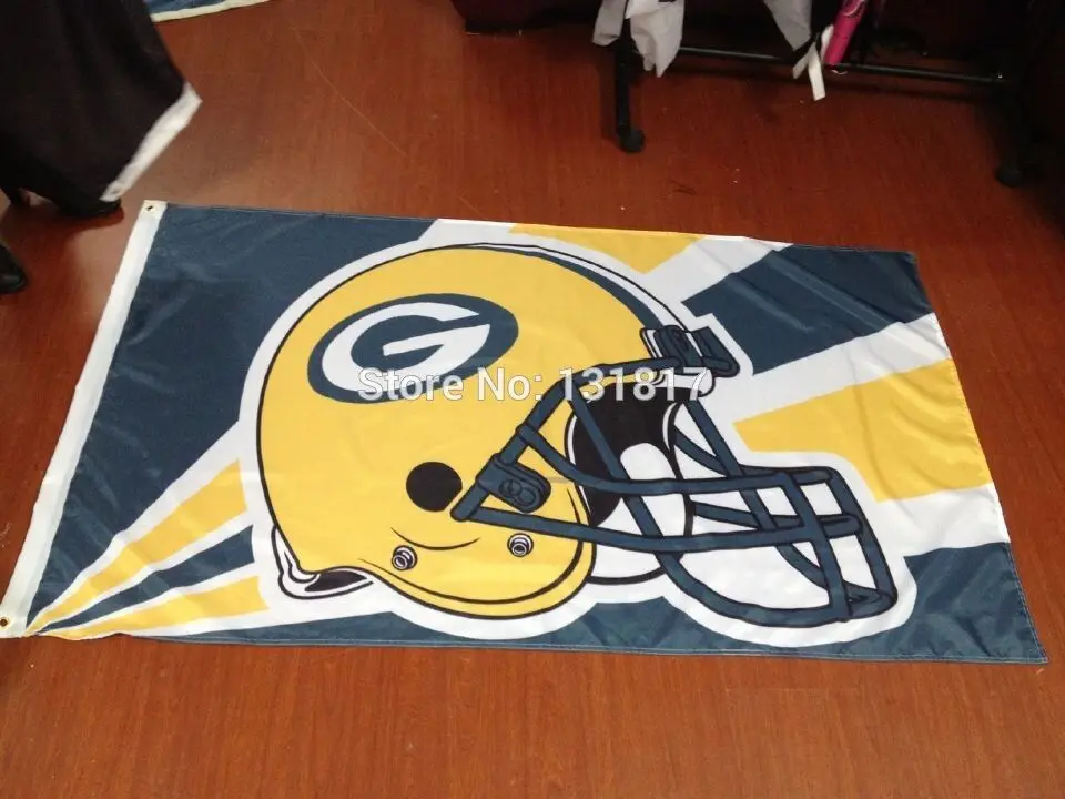 Пользовательские Green Bay Packers шлем освещения флаг | Дом и сад
