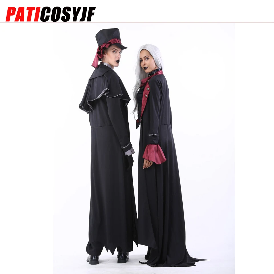 

PATICOSYJF Nocturnal Count California Costumes Transylvanian Vampire Adult Costume Women's Gothic Vampiress Halloween Costume