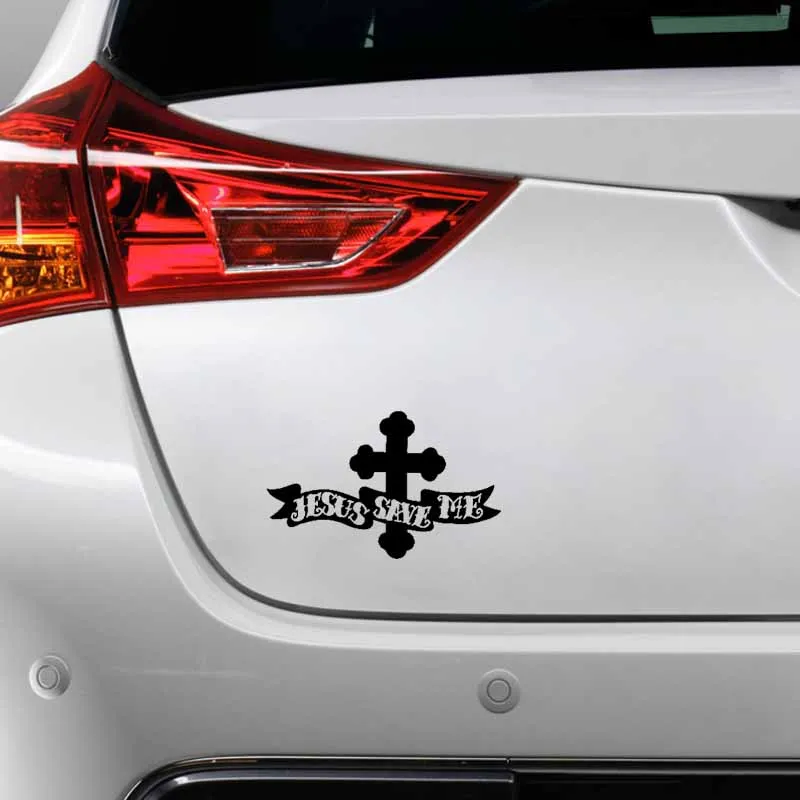 YJZT 17.8CM*11.2CM JESUS SAVE ME Vinyl Car Motorcycle Stickers Decals Black/Silver C13-00066 | Автомобили и мотоциклы