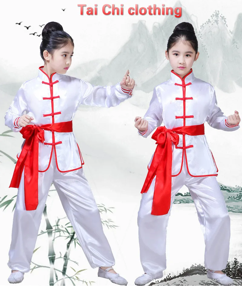 Детские китайские традиционные для ушу Одежда детей форма единоборств Кунг фу