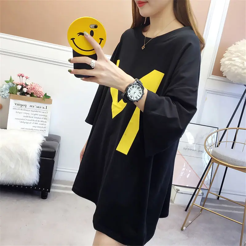 Корея Новинка 2019 весна лето футболка BF с буквенным принтом колледж короткий