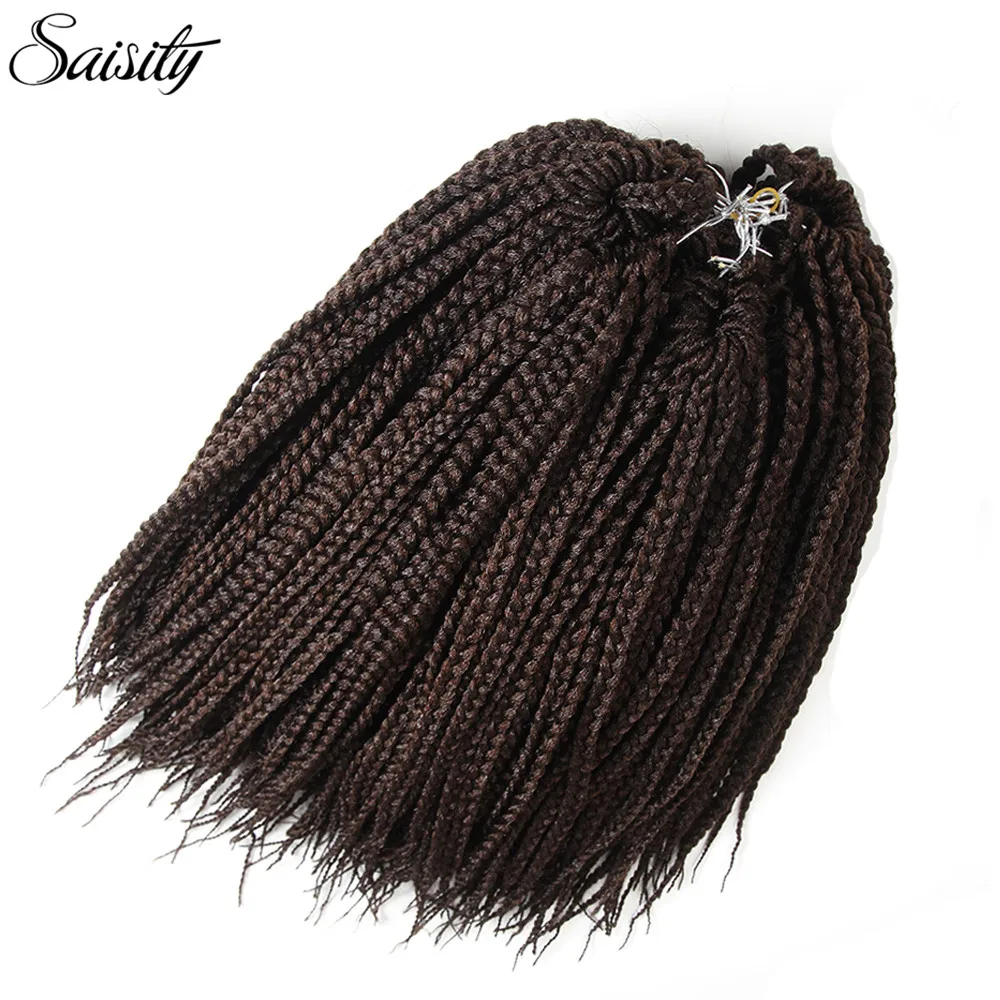 Saisity тонкая коробка косички 14 &quot18&quot 3X твист крючком Наращивание волос