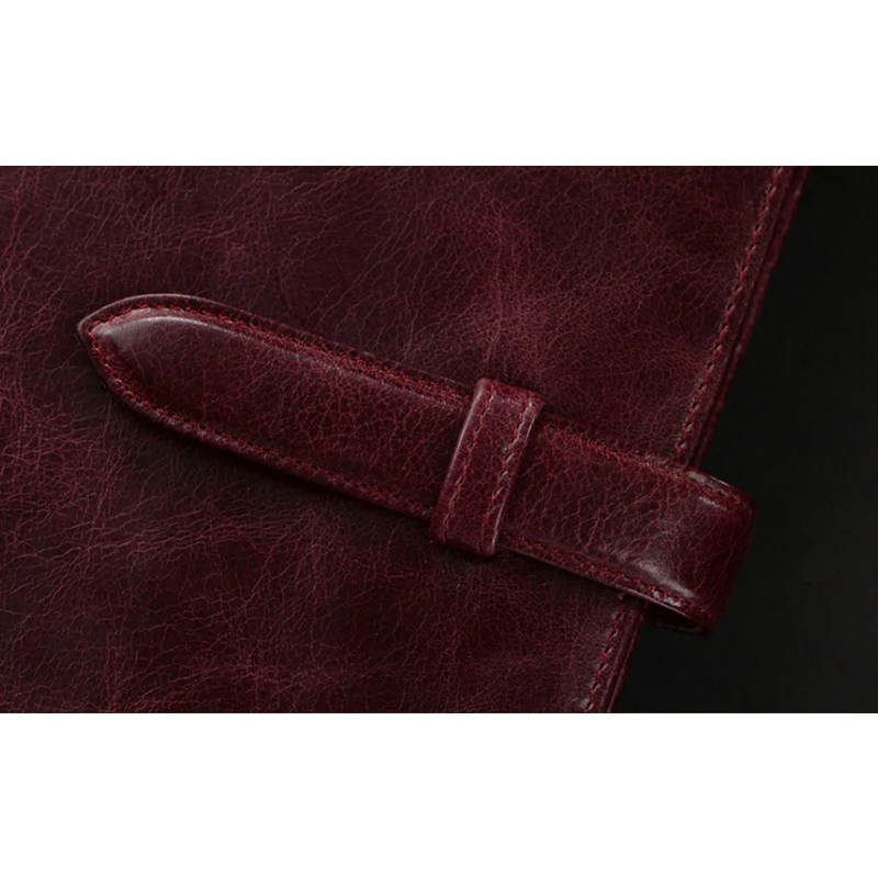 安い ロゴカスタム本革スパイラルノートブックビジネスメモ帳とリングA5 プランナーバックルプランナーアジェンダオフィス用品ギフト