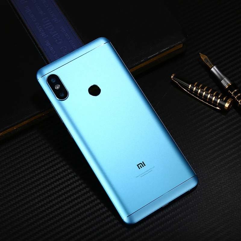 Чехол для Redmi Note 5 Pro для Xiaomi Redmi Note 5 Pro, задняя крышка для батареи, запасная часть, Кнопки громкости - Цвет: Blue