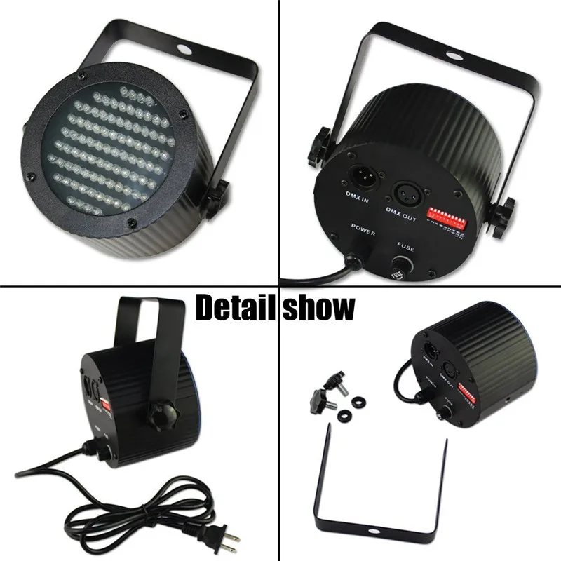Litake 86 RGB LED Stage Light Disco Par Portable Magic Sound Activated Lighting Projector Party Pub | Освещение